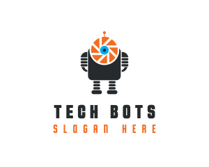 Camera Shutter Robot logo design