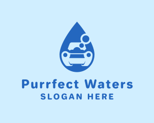 Car Water Drop logo design