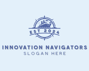 Marine Boat Compass logo design