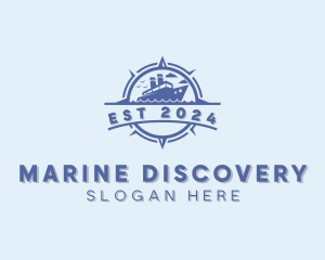 Marine Boat Compass logo design