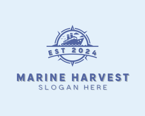 Marine Boat Compass logo design