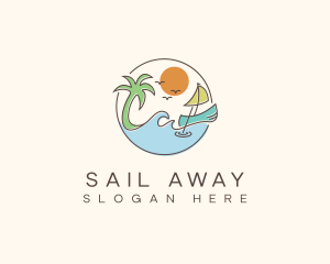 Beach Boat Resort logo design