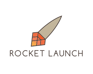 Diamond Rocket Launch logo design