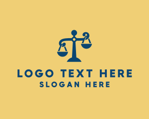 Justice Law Scales  logo design