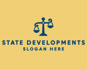 Justice Law Scales  logo design