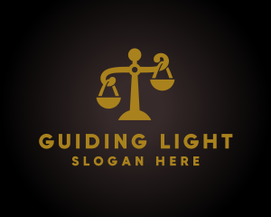 Justice Law Scales  logo design