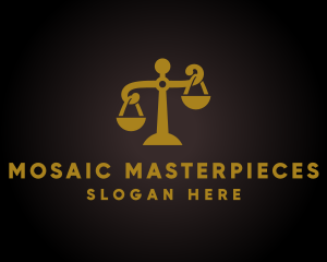 Justice Law Scales  logo design