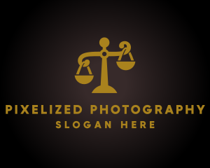 Justice Law Scales  logo design