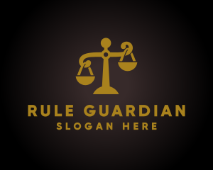 Justice Law Scales  logo design