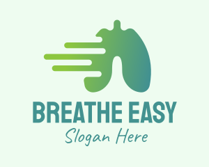 Green Fast Recovery Lung logo design