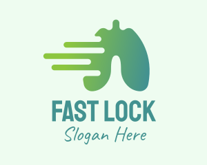 Green Fast Recovery Lung logo design