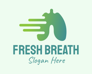 Green Fast Recovery Lung logo design