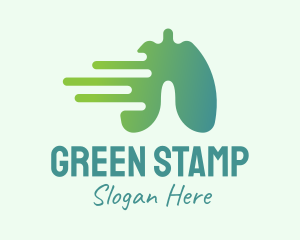 Green Fast Recovery Lung logo design