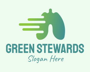 Green Fast Recovery Lung logo design