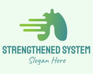 Green Fast Recovery Lung logo design