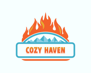 Fire Ice Temperature logo design