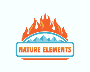 Fire Ice Temperature logo design