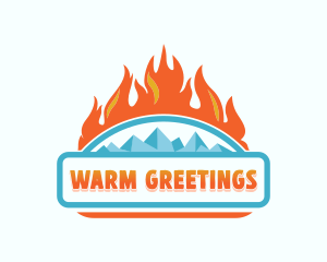 Fire Ice Temperature logo design