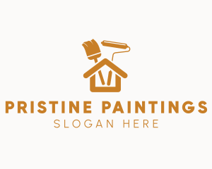 House Renovation Paint  logo design