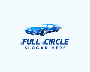 Blue Sports Car logo design