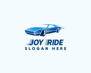 Blue Sports Car logo design