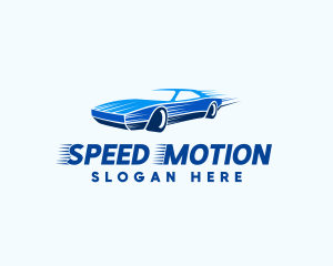 Blue Sports Car logo design