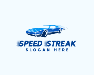 Blue Sports Car logo design