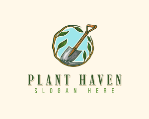 Shovel Plant Landscaping logo design