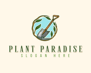 Shovel Plant Landscaping logo design