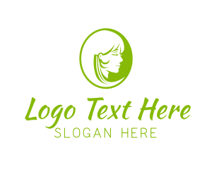 Woman Face Hair Logo