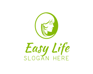 Woman Face Hair logo design