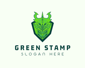 Green Dragon Gaming Shield logo design