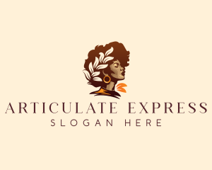 Afro Glam Woman Logo