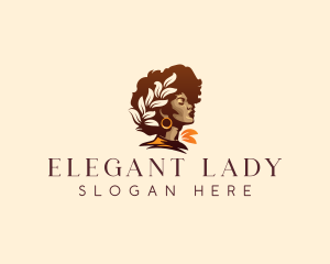 Afro Glam Woman logo design