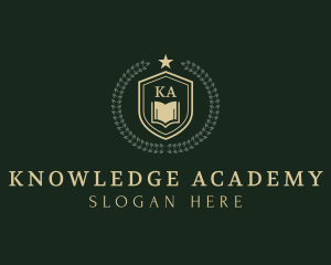 Knowledge Book Education Academy logo design