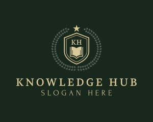 Knowledge Book Education Academy logo design