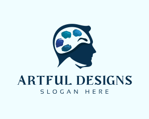 Head Brain Painting logo design