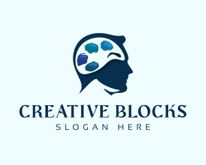 Head Brain Painting logo design