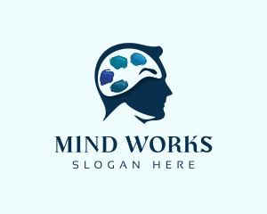 Head Brain Painting logo design