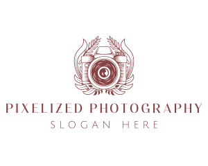 Floral Camera Photography logo design