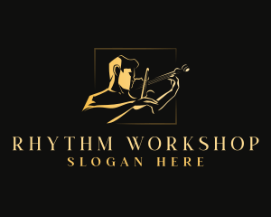 Violin Violinist Instrument logo