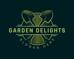 Shovel Landscaping Garden logo design