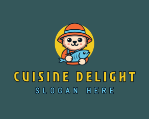 Fisherman Bear Dining logo design