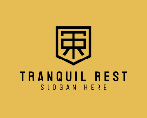 Generic Tribal Shield Letter TR logo design