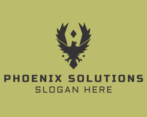 Diamond Falcon Bird logo design