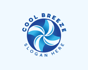 HVAC Wind Cooling logo design