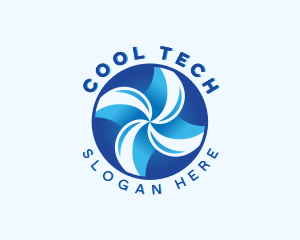 HVAC Wind Cooling logo design