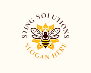 Floral Bee Wings logo design