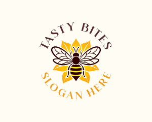 Floral Bee Wings logo
