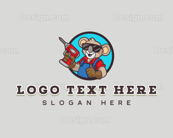 Koala Drill Handyman Logo